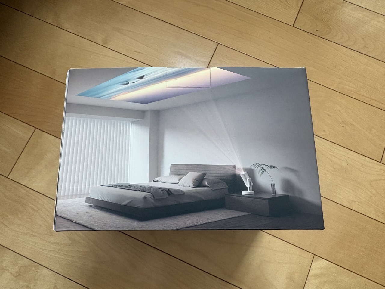 寝室の天井に投影するイメージ（外箱の写真より）