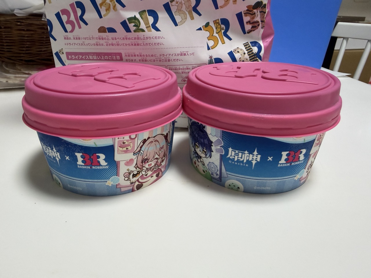 原神×サーティワン コラボデザインの原神 フレッシュパック ミニ